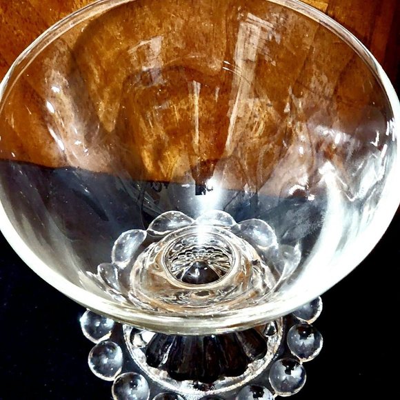 2 Anchor Hocking Boopie Coupe Champagne Glasses set 3.5" bubble glassware - Picture 5 of 8